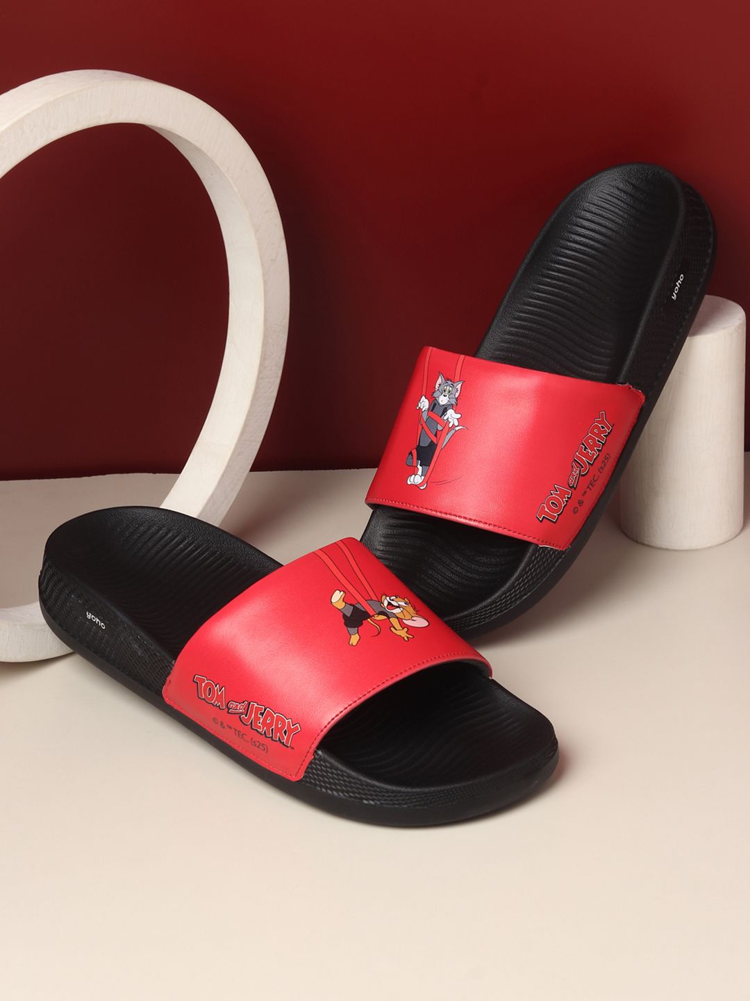 yoho Men Tom & Jerry Printed Sliders-picture-12