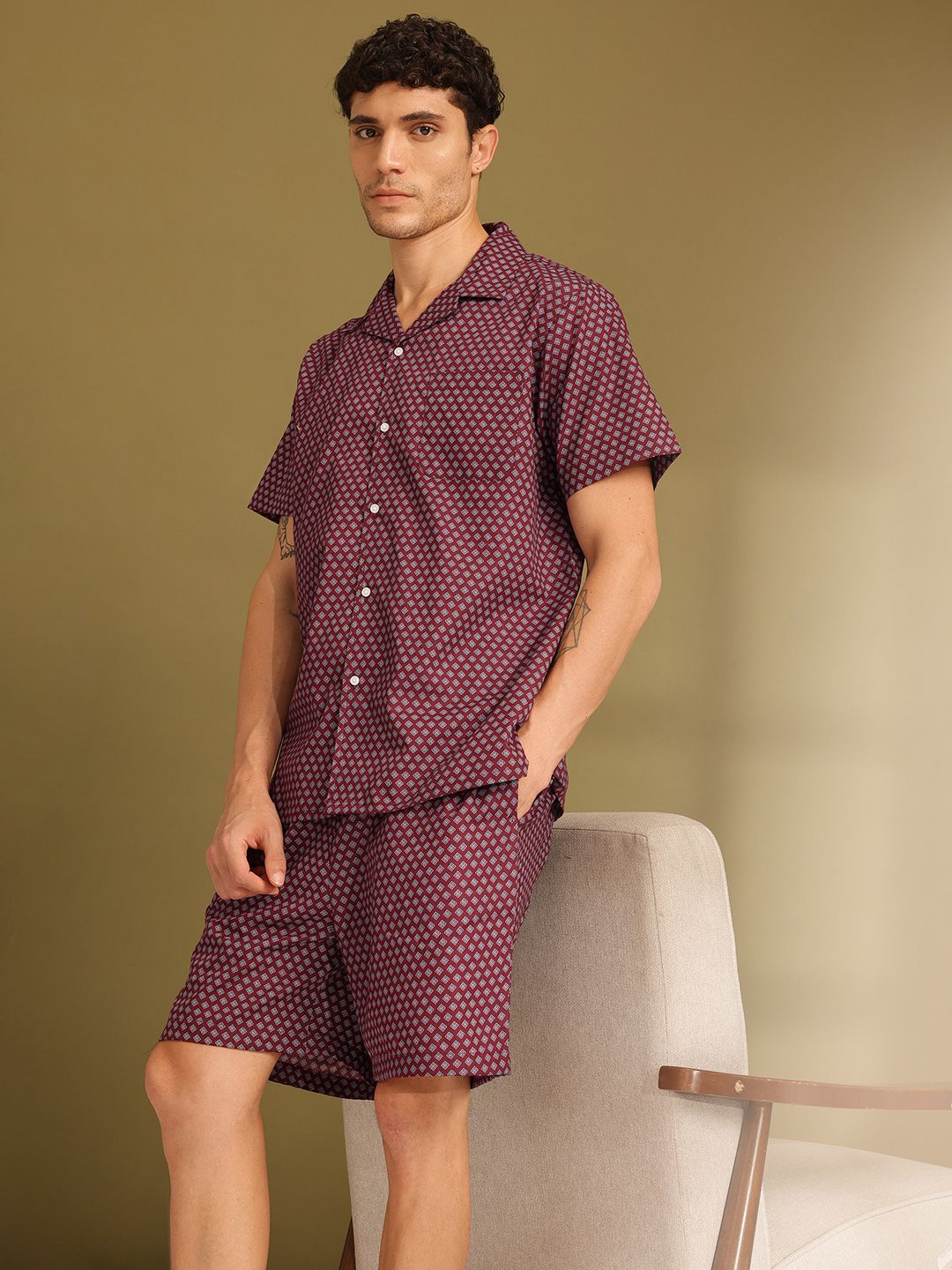 ETC Men Printed Pure Cotton Night Suit-picture-36