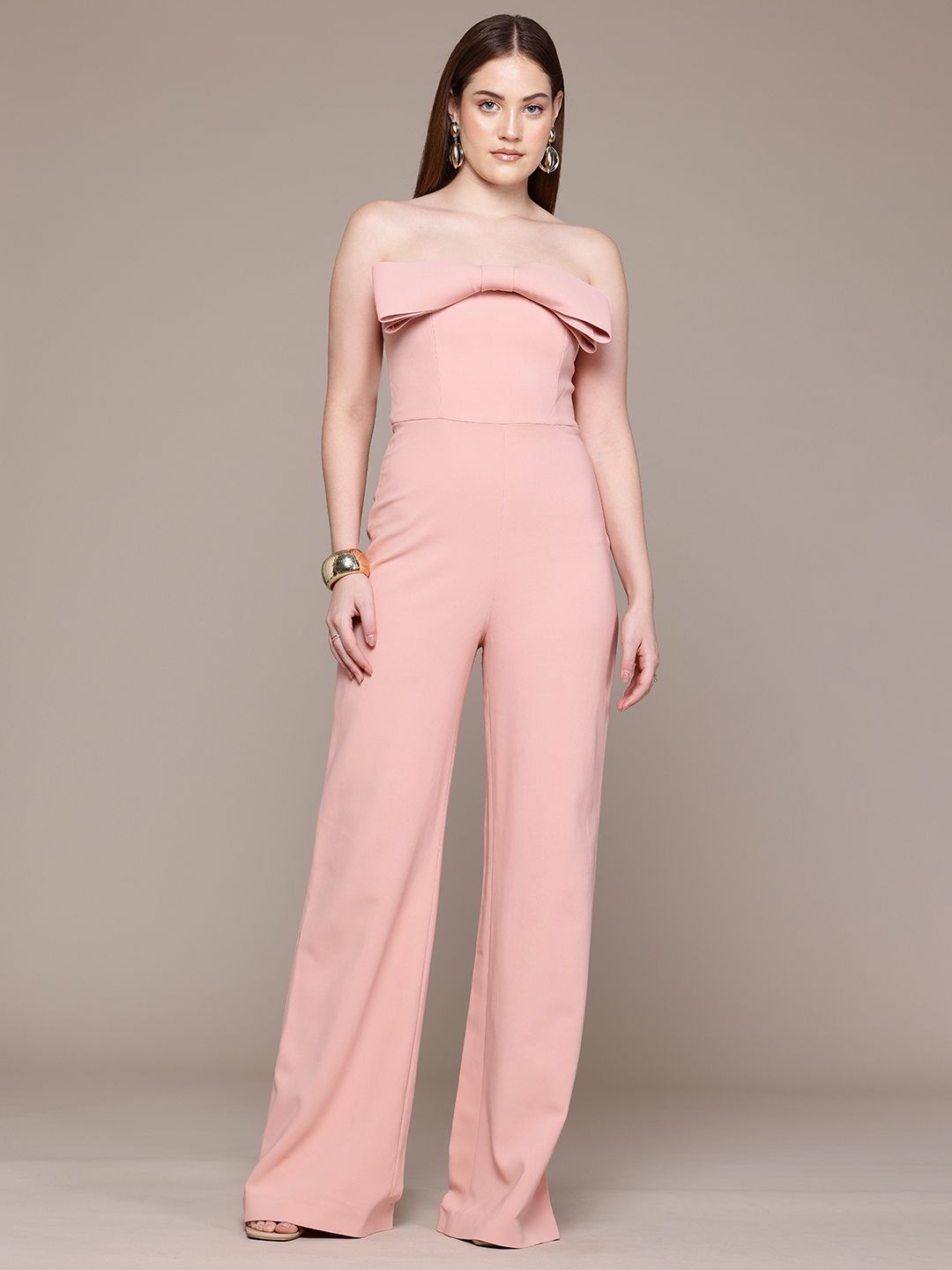 MANGO SELECTION Capsule Bow Applique Strapless Bandeau Jumpsuit-picture-12
