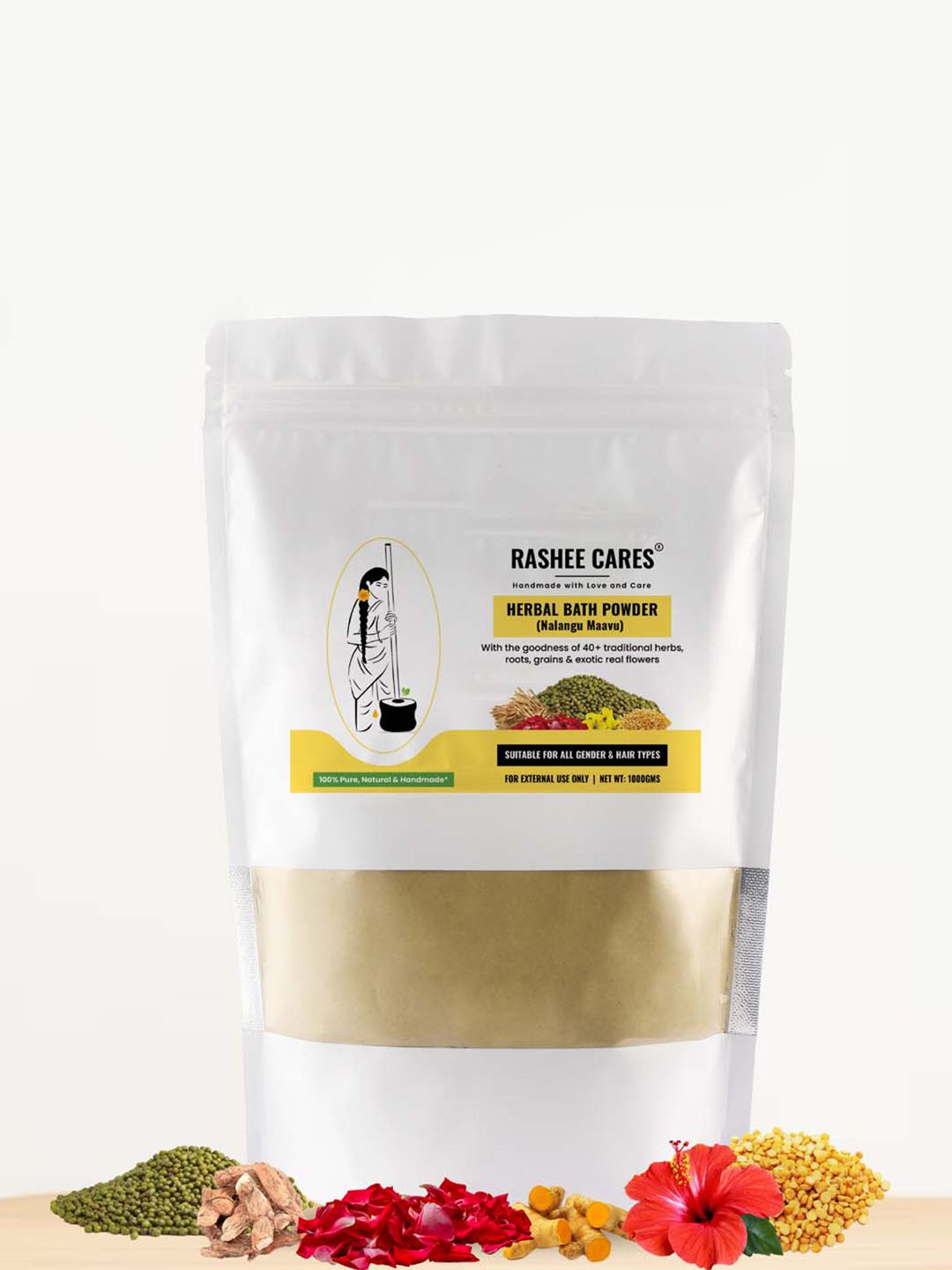 RASHEE CARES Herbal Bath Powder With Saffron For Deep Cleansing - 1Kg-image-47