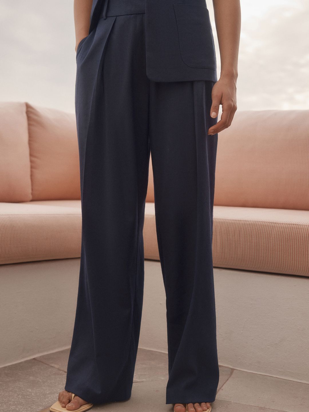 NEXT Women Pleated Wide Leg Trousers-picture-18