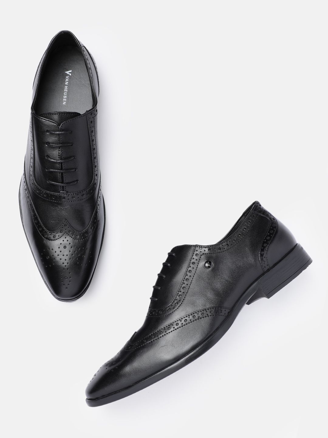 Van Heusen Men Leather Perforated Formal Brogues-picture-12