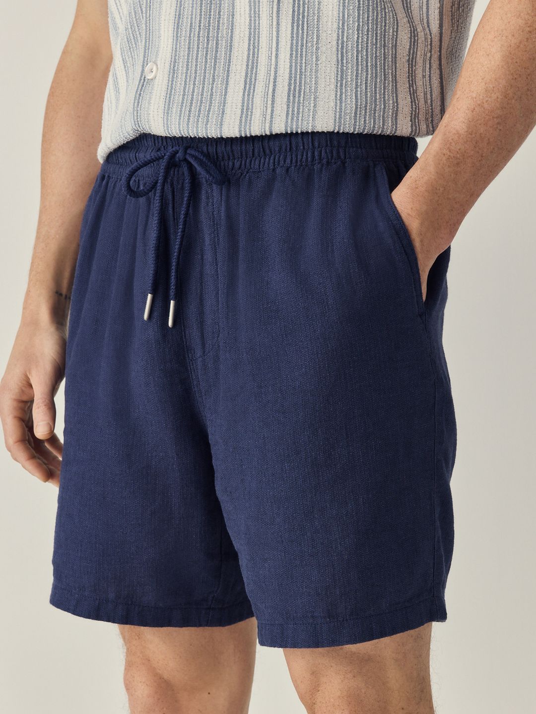 NEXT Men Linen Cotton Shorts-picture-40