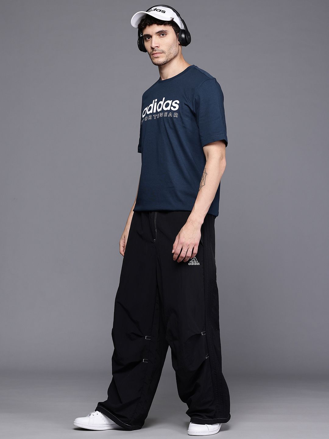 ADIDAS Brand Logo Print Pure Cotton T-shirt-image-24
