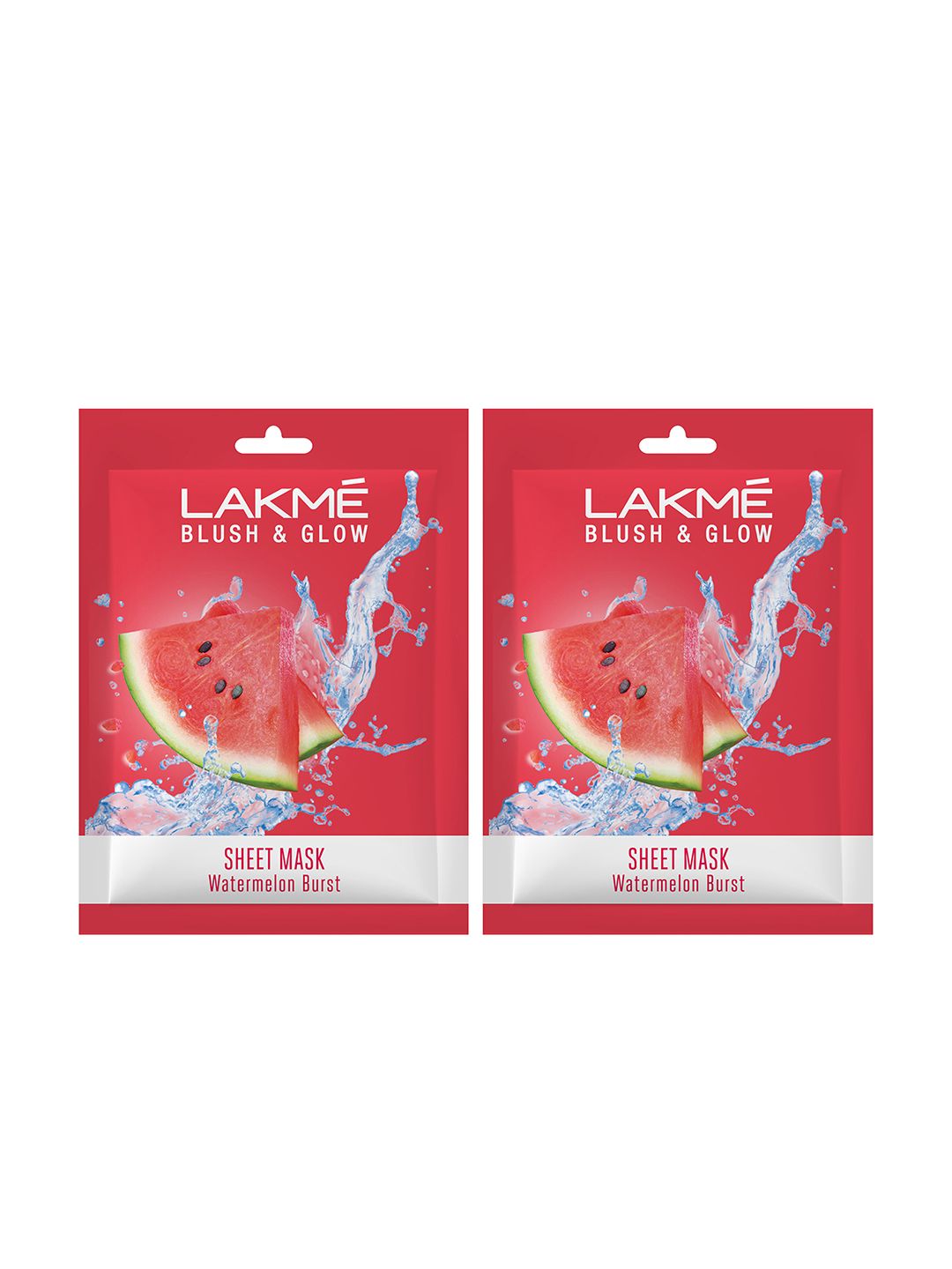 Lakme Set Of 2 Blush & Glow Watermelon Sheet Mask - 25ml-picture-54