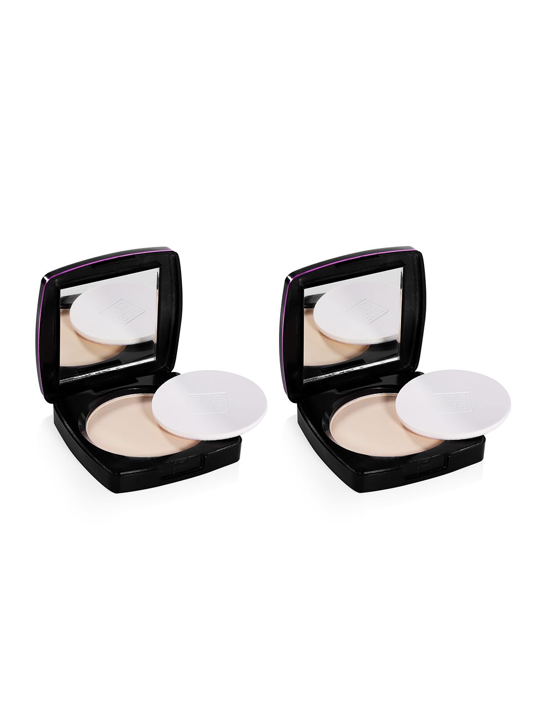 ELLE 18 Set Of 2 Lasting Glow Compact 9g Each - Marble 2-image-1