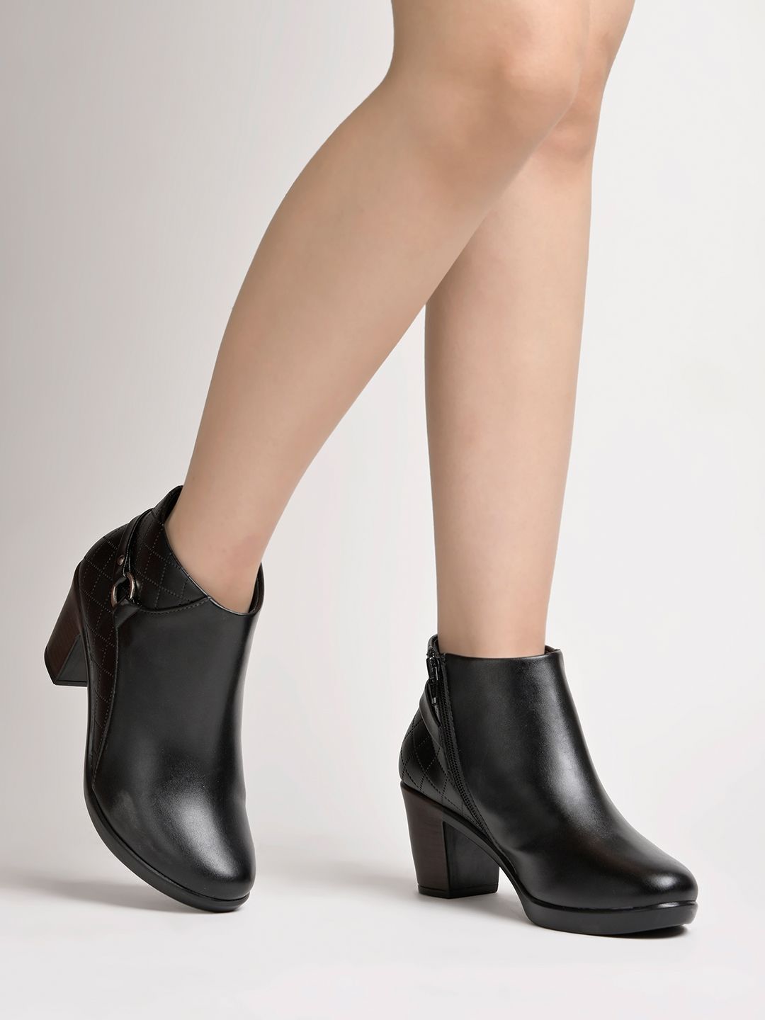Stylestry Women Casual Block-Heeled Monk Boots-picture-25
