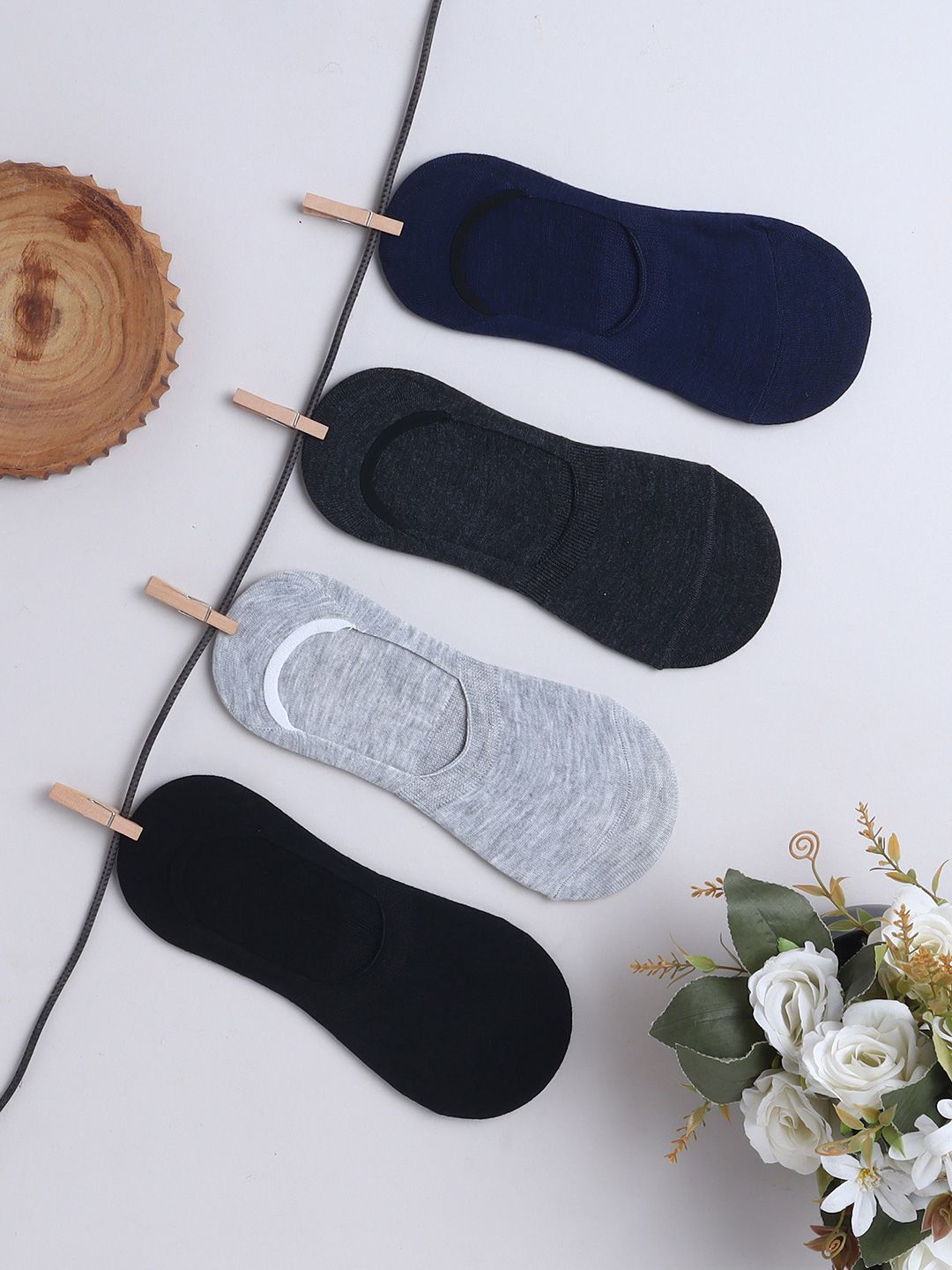 BAESD Pack Of 4 Assorted Loafer Socks-picture-37