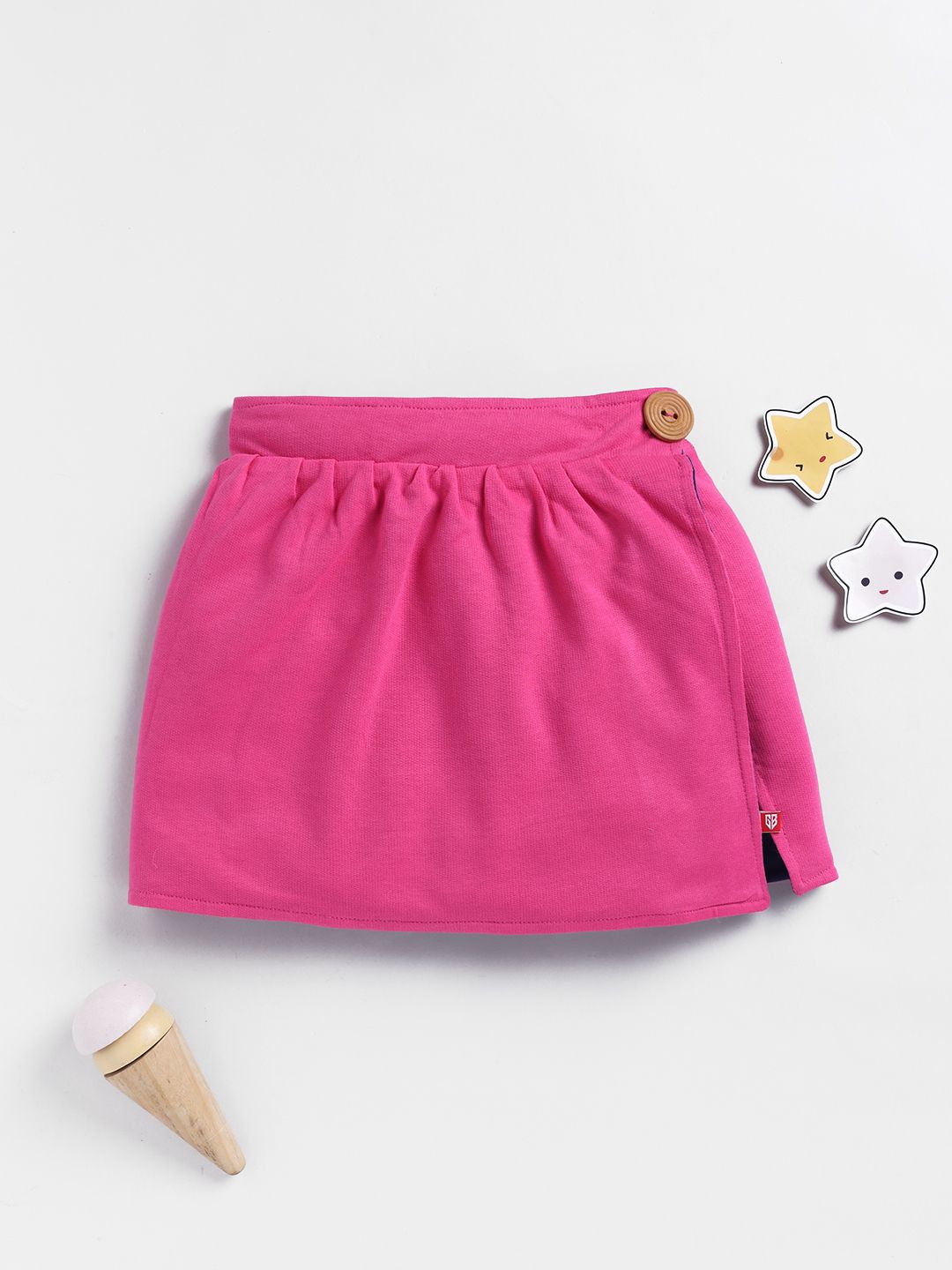Here&Now X Game Begins Girls Gathered & Pleated Warp Skirt-picture-44