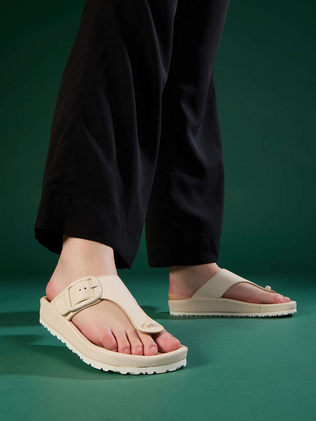 Inc 5 Women Buckle T-Strap Flats-picture-12