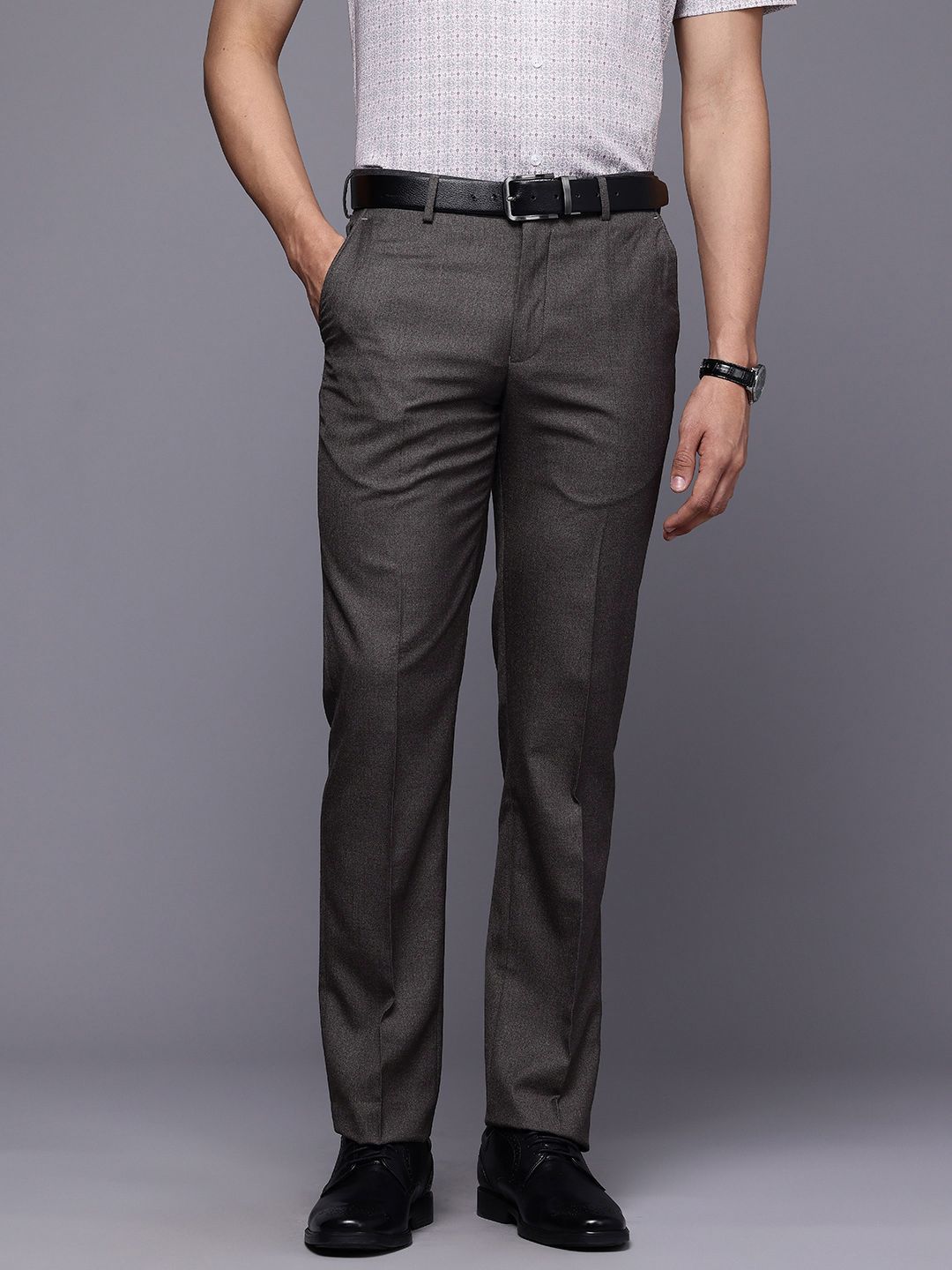 Louis Philippe Men Slim Fit Formal Trousers-image-29