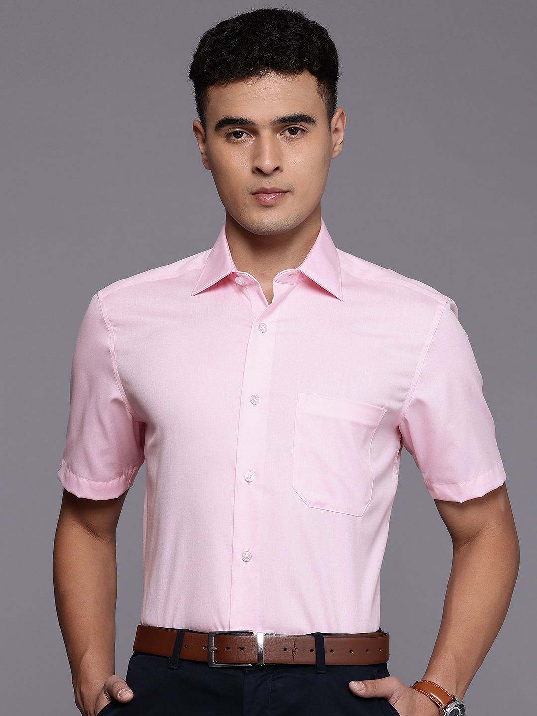 Louis Philippe Classic Fit Pure Cotton Formal Shirt-image-35