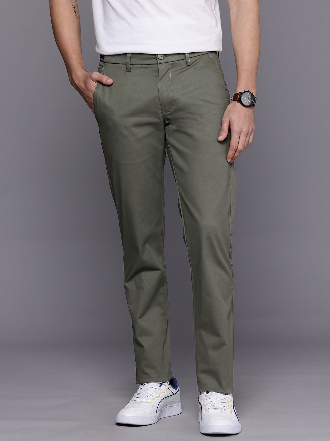 Louis Philippe Sport Men Slim Fit Trousers-picture-21