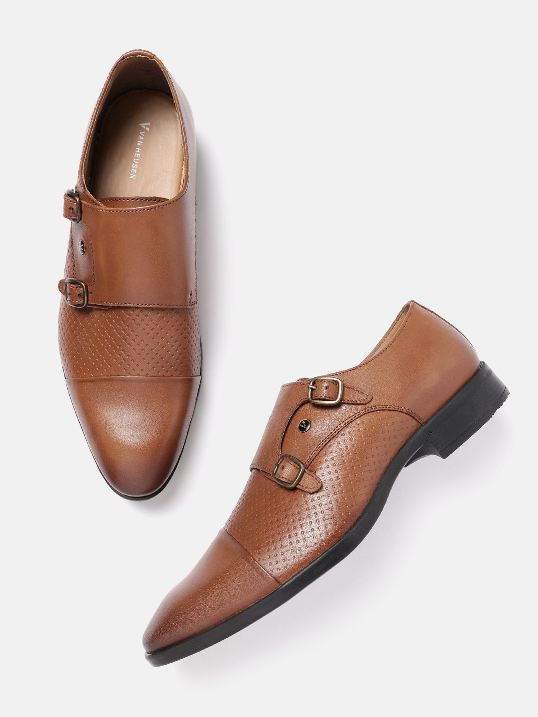 Van Heusen Men Leather Formal Monk Shoes-picture-40