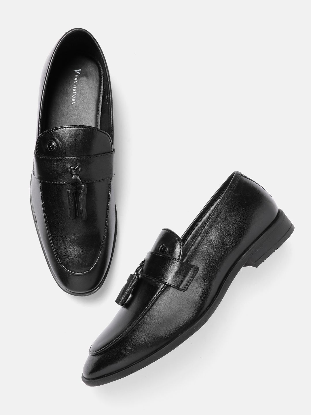 Van Heusen Men Leather Formal Loafers with Tassel Detailing-picture-38