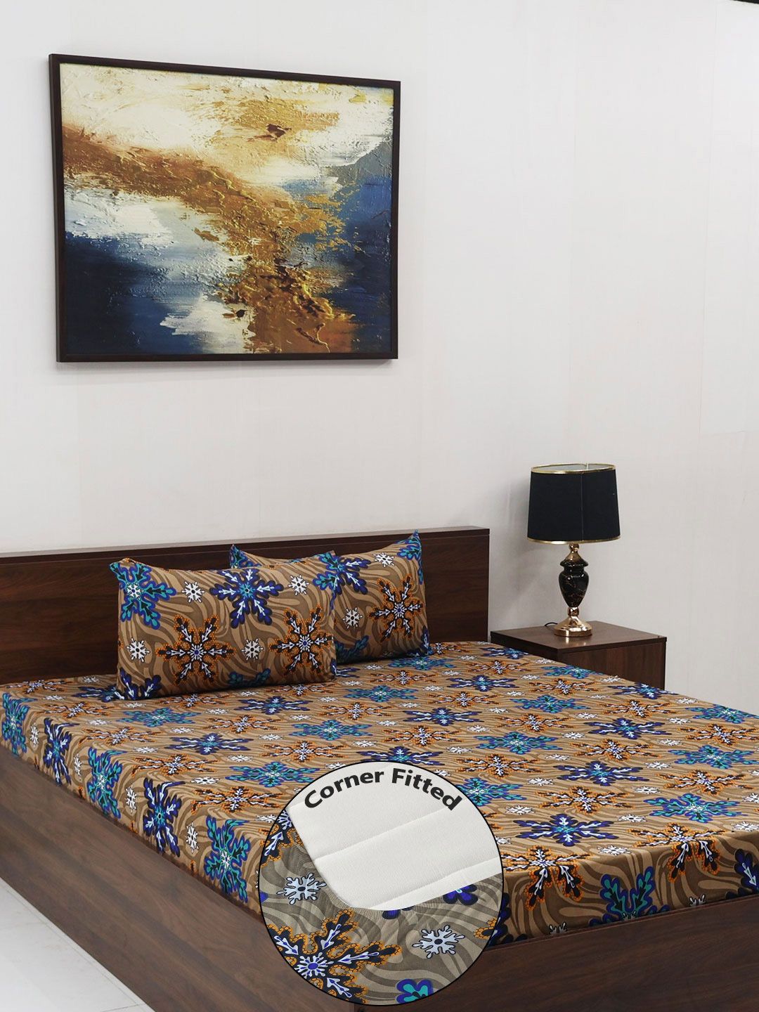 Myntra Steve Anderson Fitted Bedsheet 224 Lin