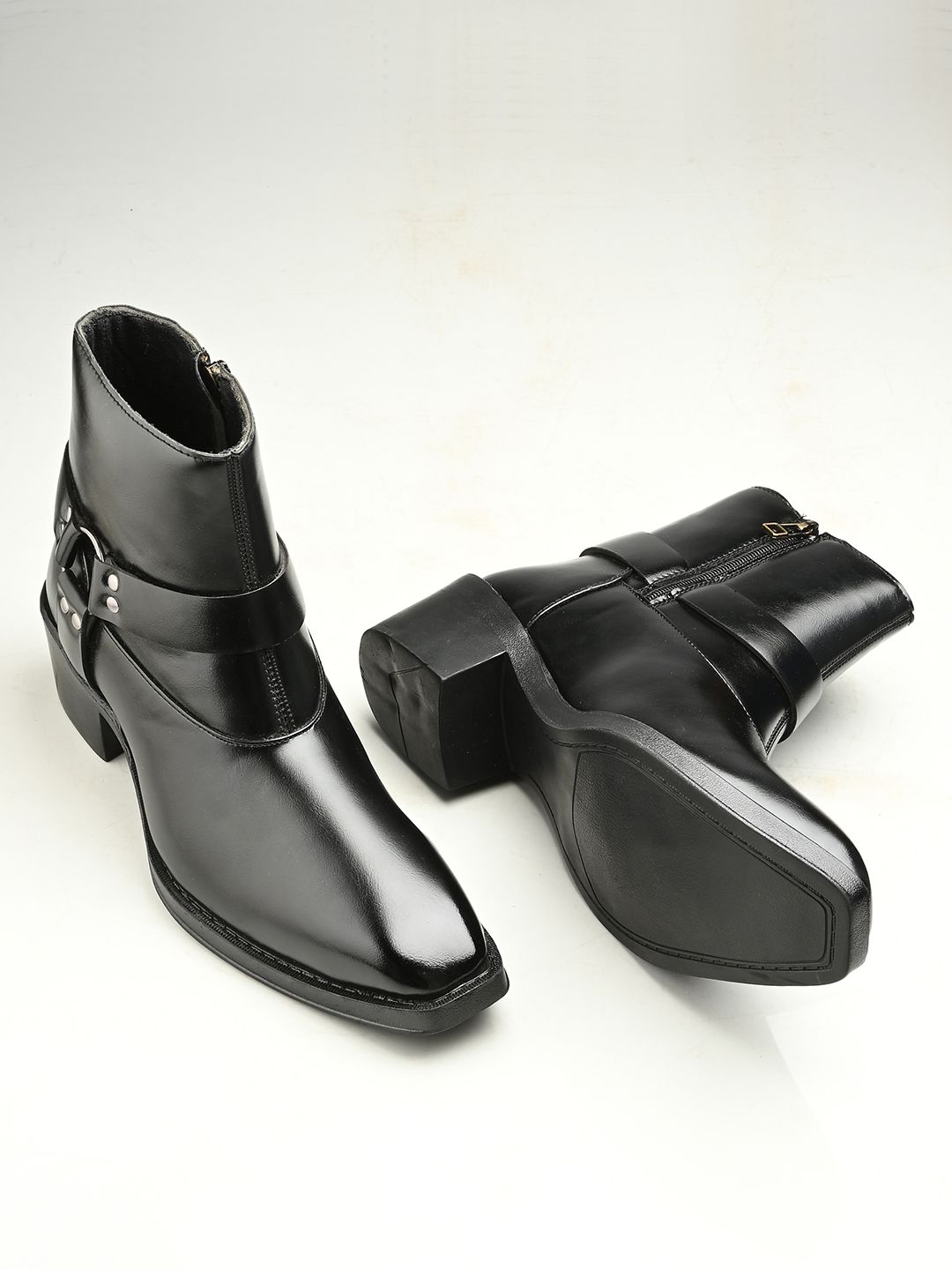 AfroJack Men Leather Cuban Boots