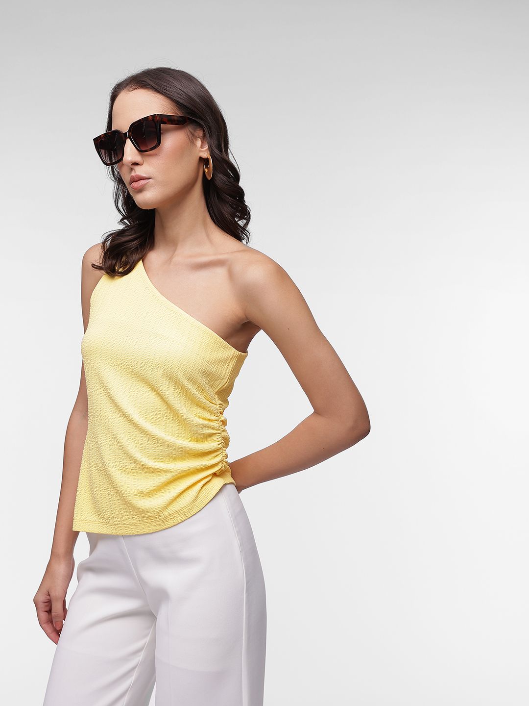French Connection One Shoulder Crop Top-picture-29