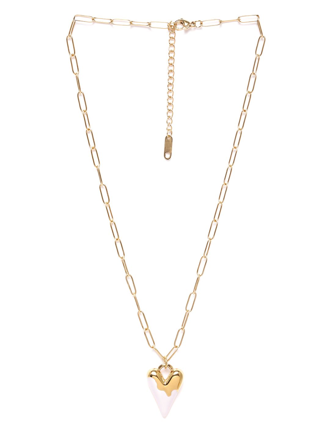 Carlton London Girls Gold-Plated Stainless Steel Enamelled Necklace-picture-43