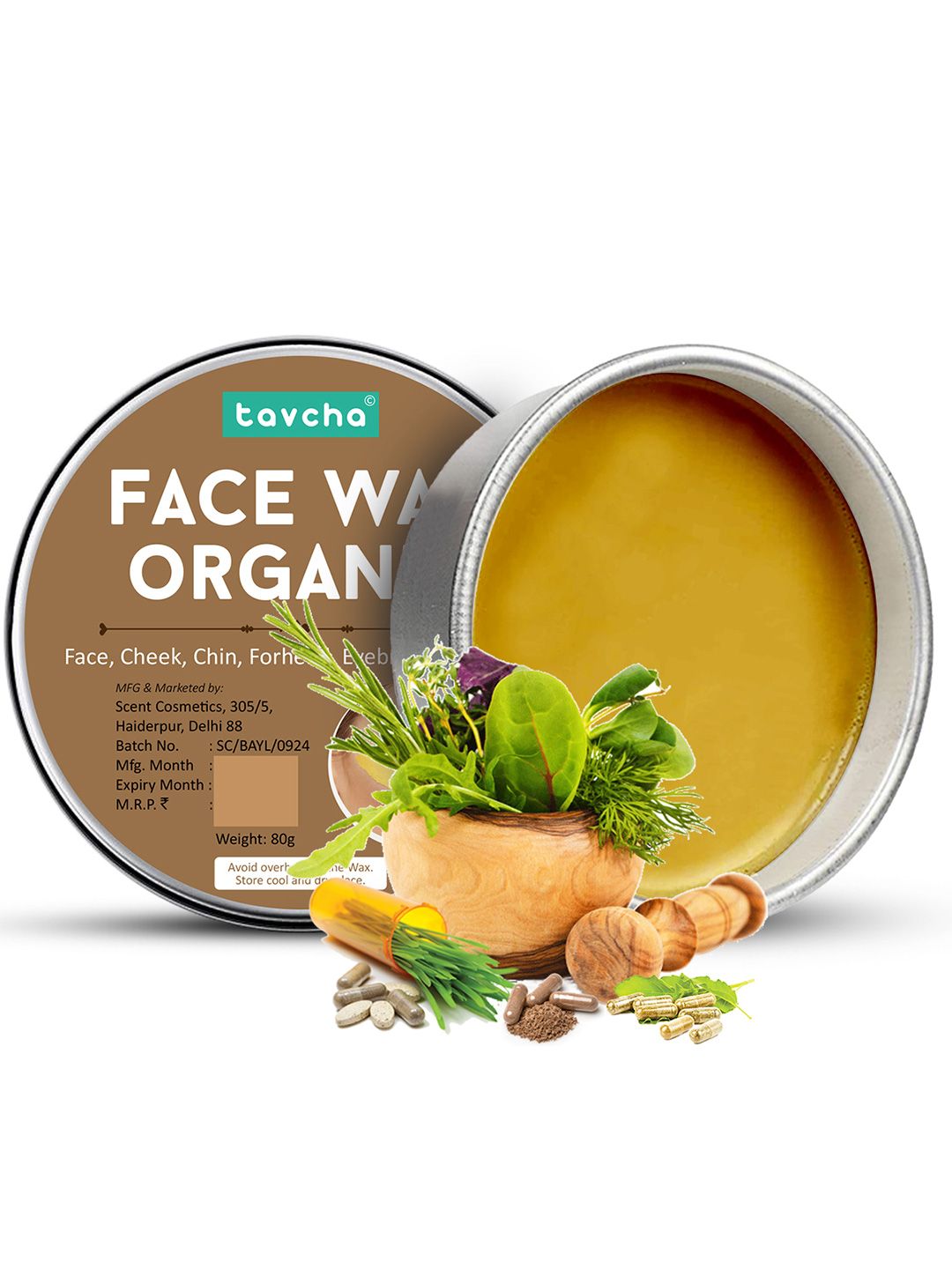 tavcha Organic Face Wax With Wooden Spatula - 80 g-picture-13