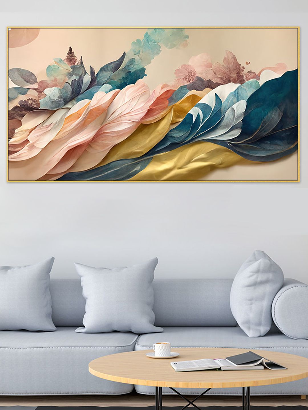 DEKORSTATION Multicoloured Abstract Canvas Painting-image-1