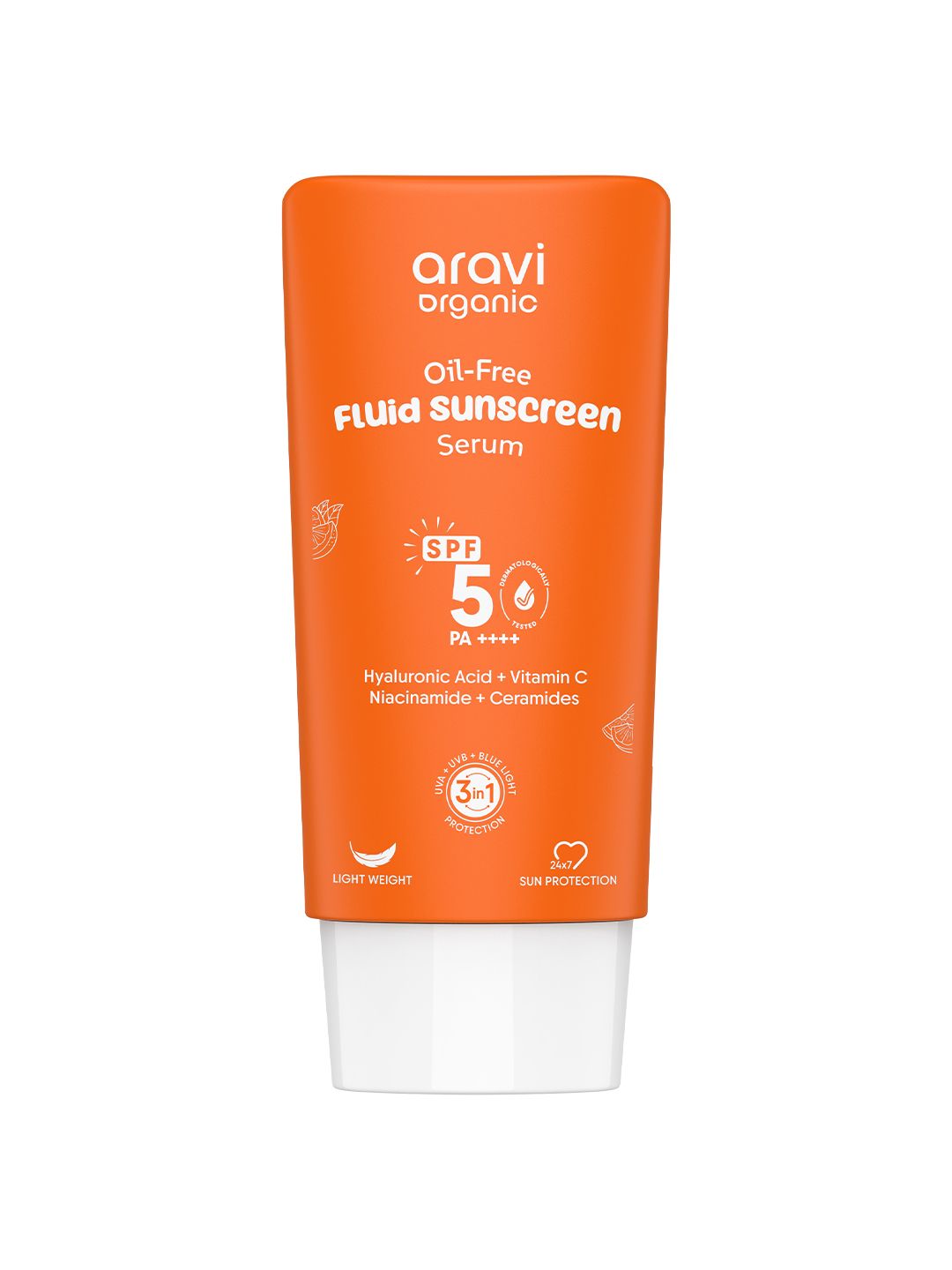 Aravi Organic Oil-Free Fluid Sunscreen Serum SPF 50++++ With Vitamin C - 50ml-image-29