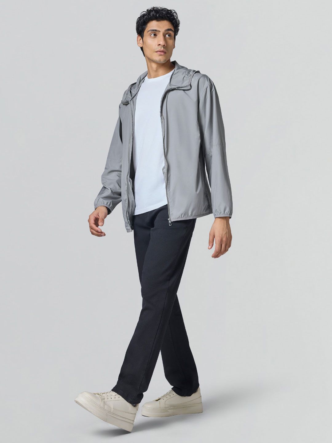 Buy XYXX Men Solid Ozone UV Protection Polyester Quick Dry Ash