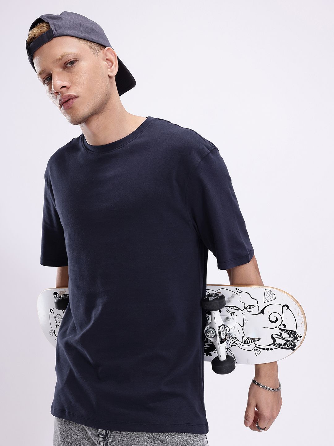 Kook N Keech Solid Relaxed Fit T-shirt-image-5