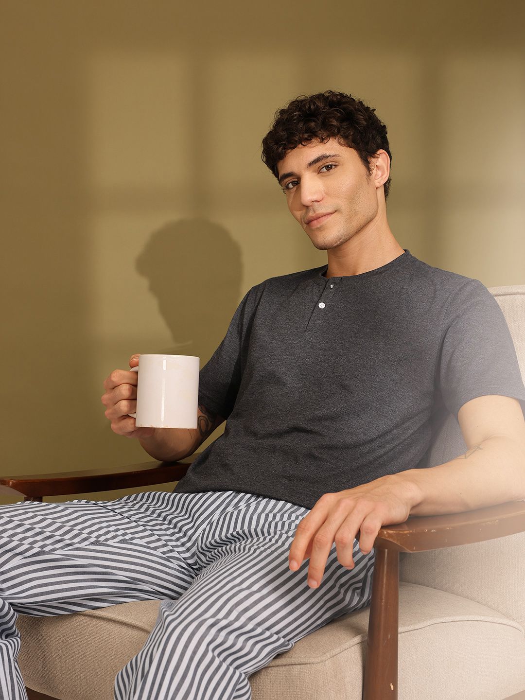 ETC Men Pure Cotton Night Suit-picture-36