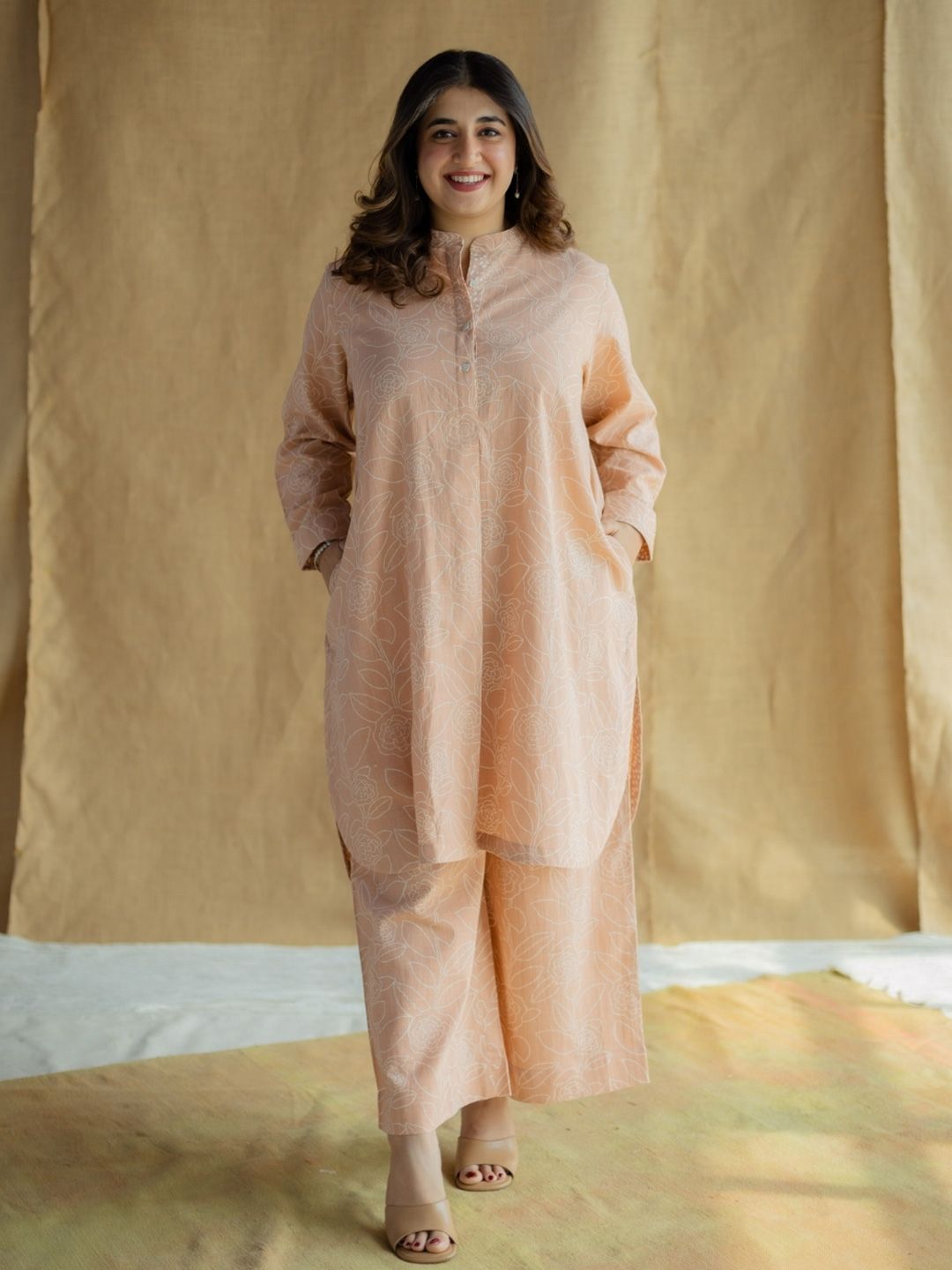 THE INDIAN ETHNIC CO Women Floral Printed Easy Wash Cotton Parallel Trousers-image-32