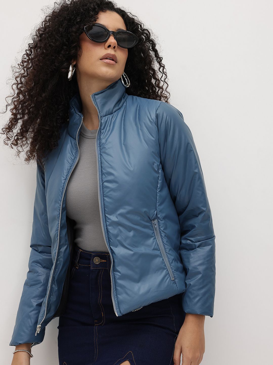 The Roadster Lifestyle Co. Solid Puffer Jacket
