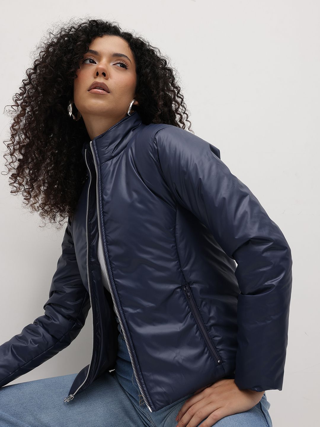 The Roadster Lifestyle Co. Solid Puffer Jacket-picture-31