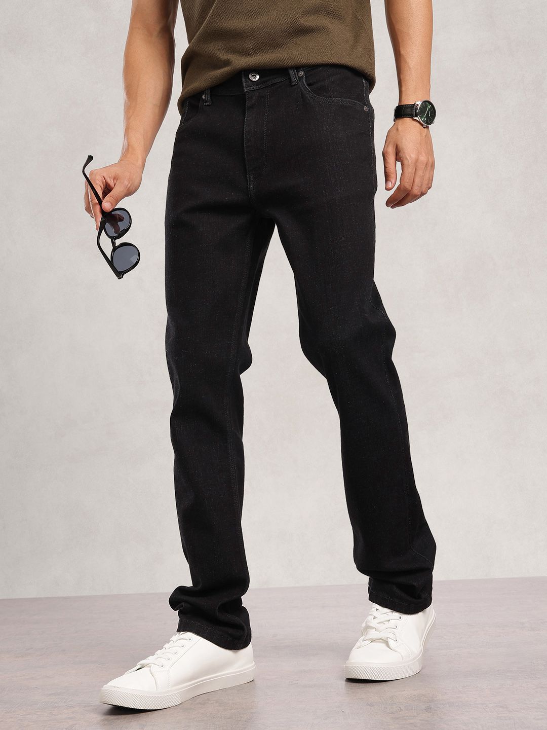 Nautica Men Smart Straight Fit Mid-Rise Stretchable Jeans-picture-30