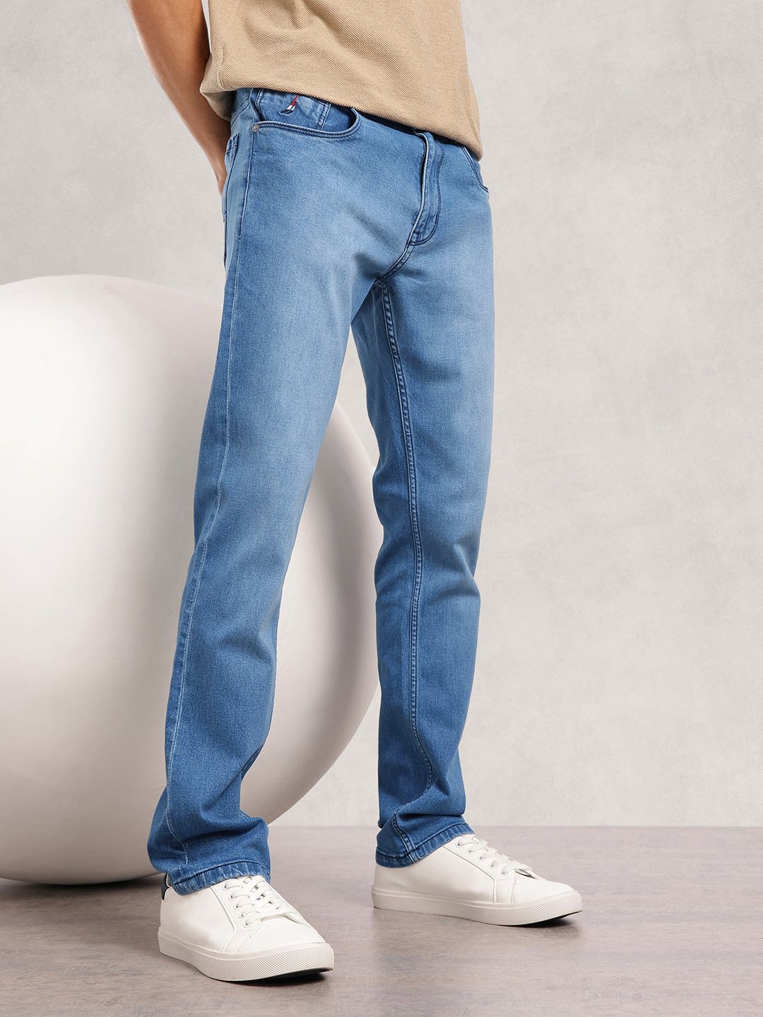 Nautica Men Smart Straight Fit Mid-Rise Light Fade Stretchable Jeans-picture-25