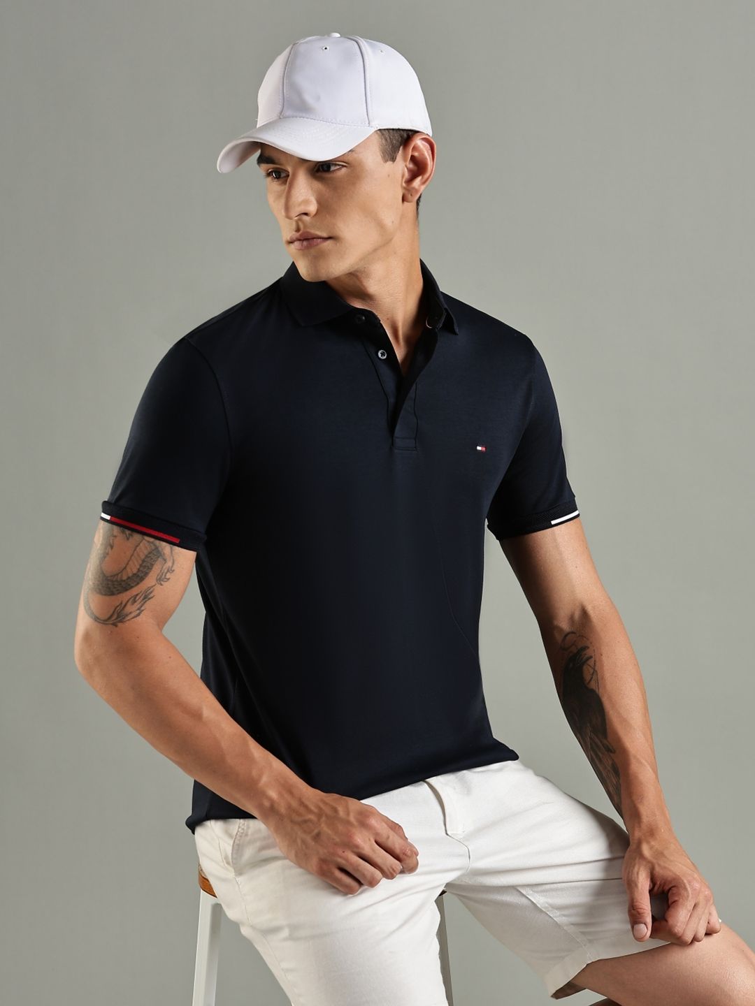 Tommy Hilfiger Polo Collar Slim Fit Cotton T-shirt