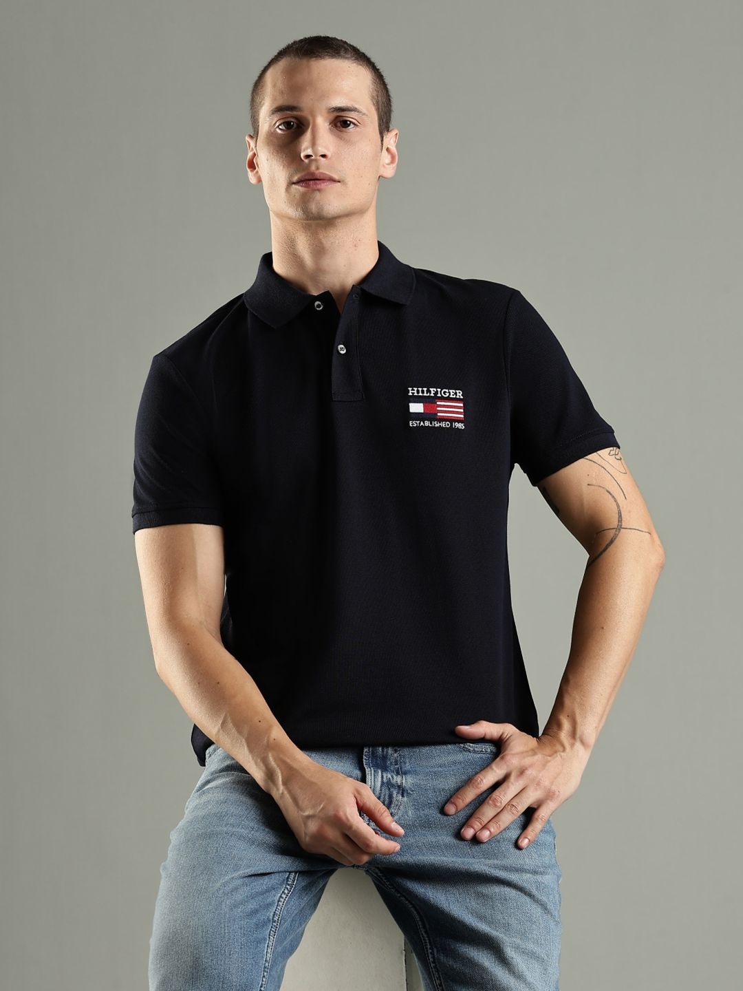 Tommy Hilfiger Polo Collar Applique T-shirt-image-6