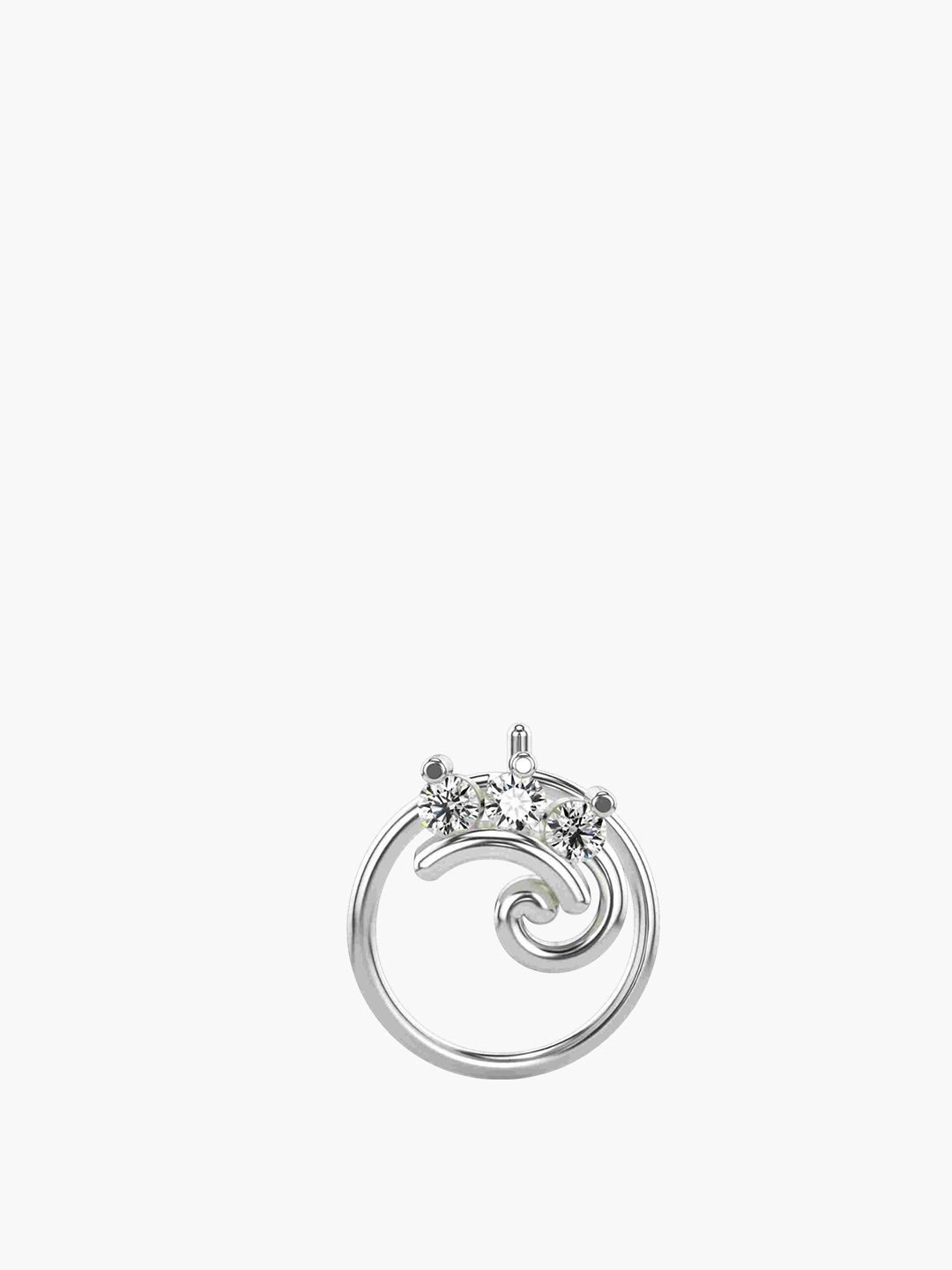 VALANOVA Women Sterling Silver Diamond Nosepin-picture-33