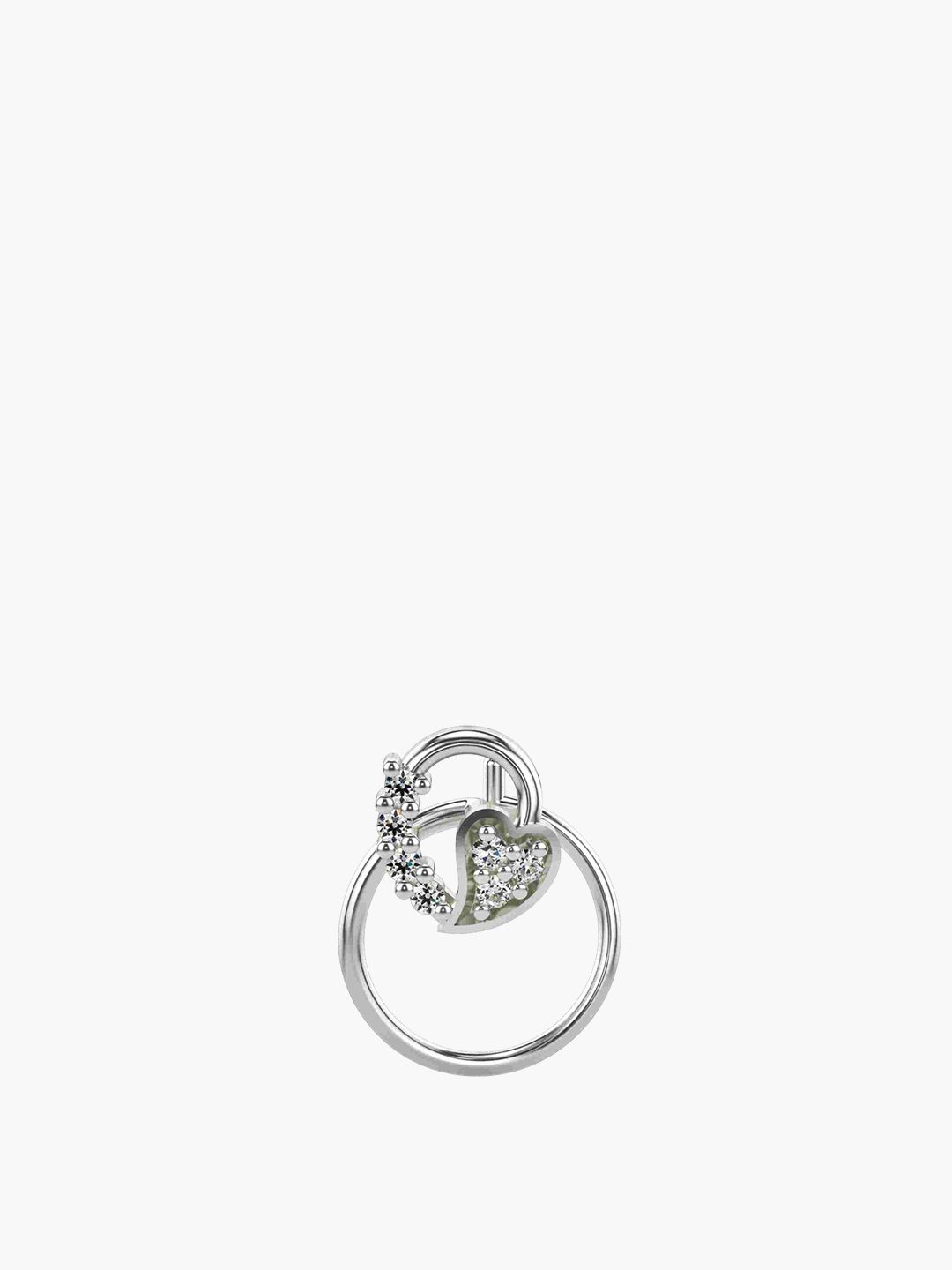 VALANOVA Women Sterling Silver Lab Grown Diamond Nosepin-picture-21