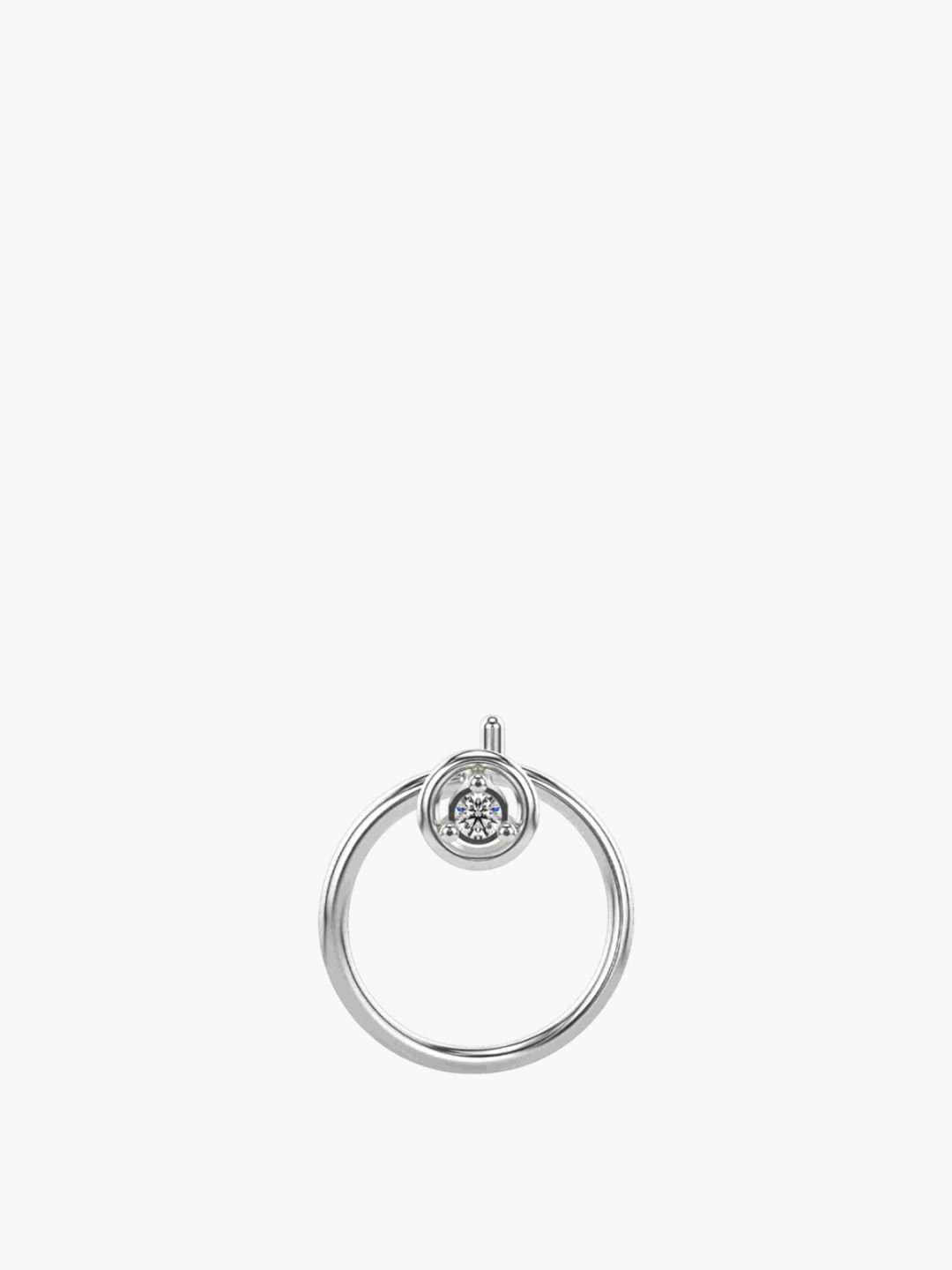 VALANOVA 925 Sterling Silver Diamond Studded Nosepin 0.11g-image-15