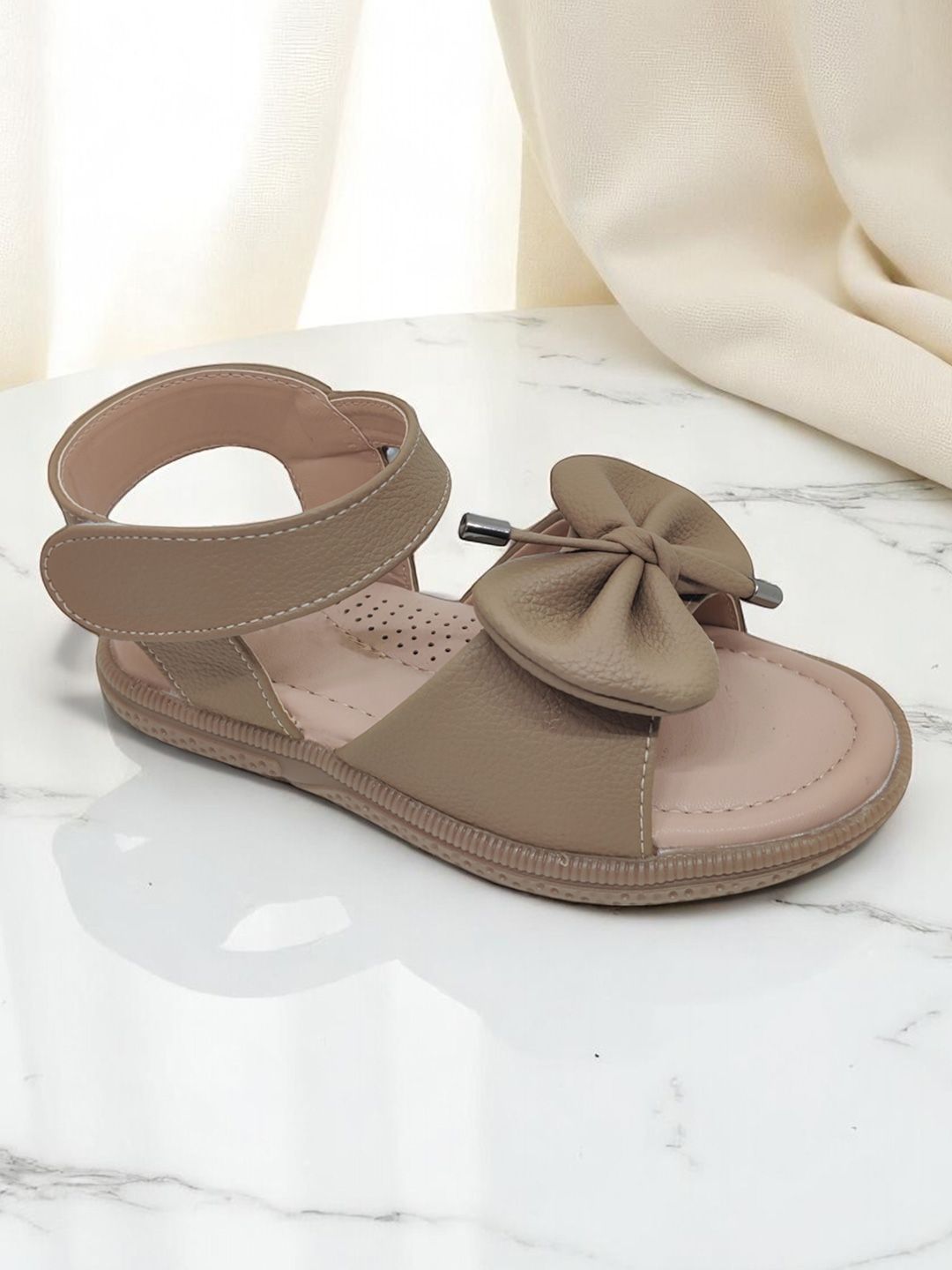 Lil Lollipop Girls Open Toe Flats With Bow-picture-33