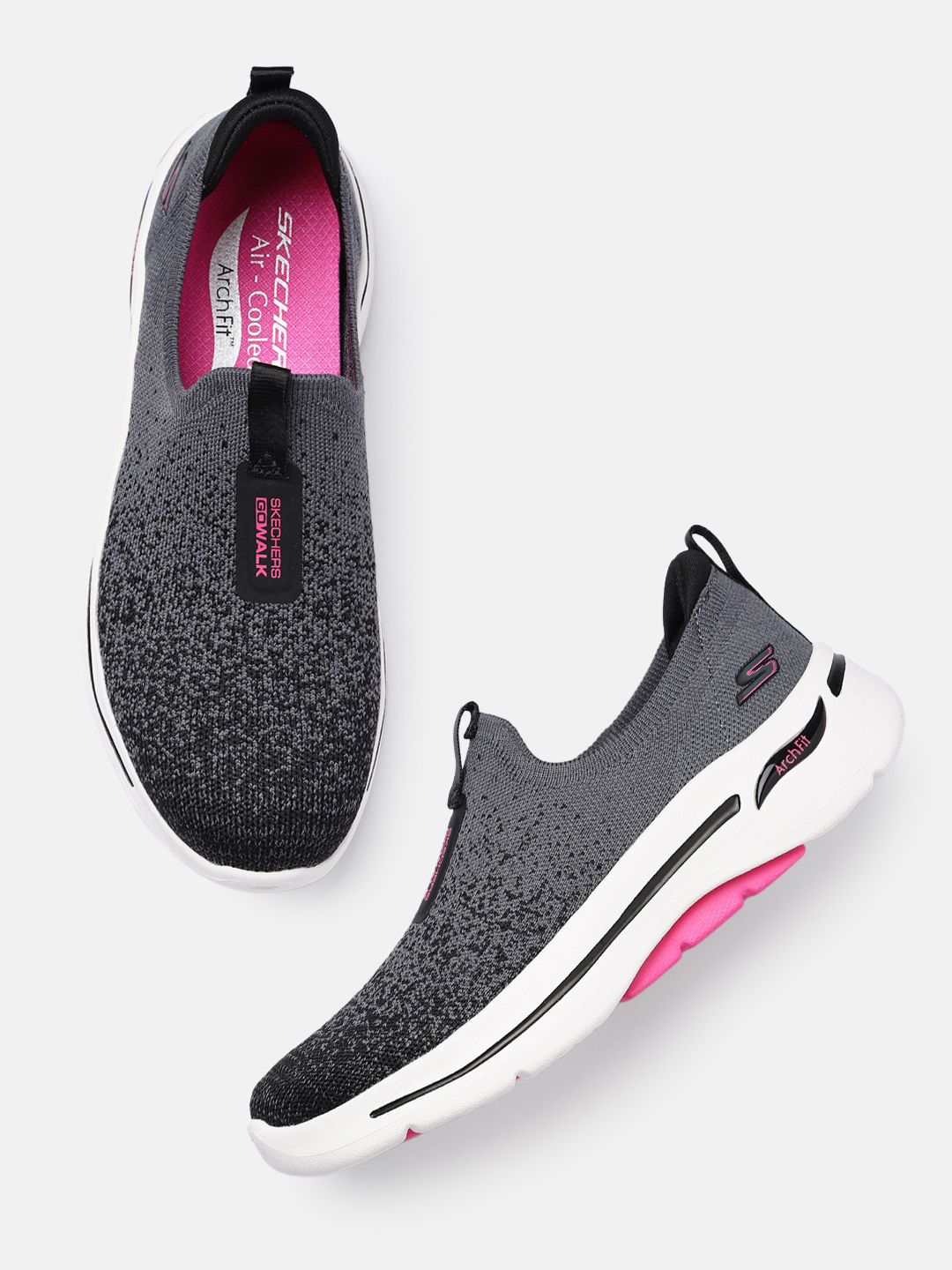 Skechers Women GO WALK ARCH FIT-LUNAR VIEWS Mesh Walking Shoes
