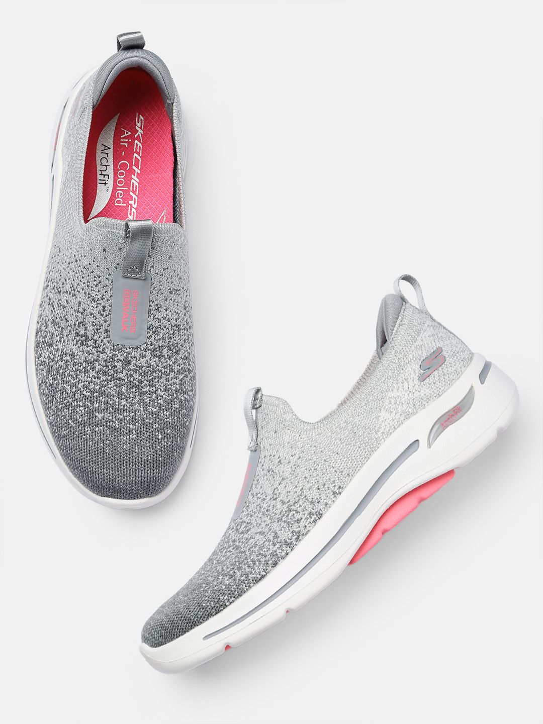 Skechers Women GO WALK ARCH FIT-LUNAR VIEWS Mesh Walking Shoes