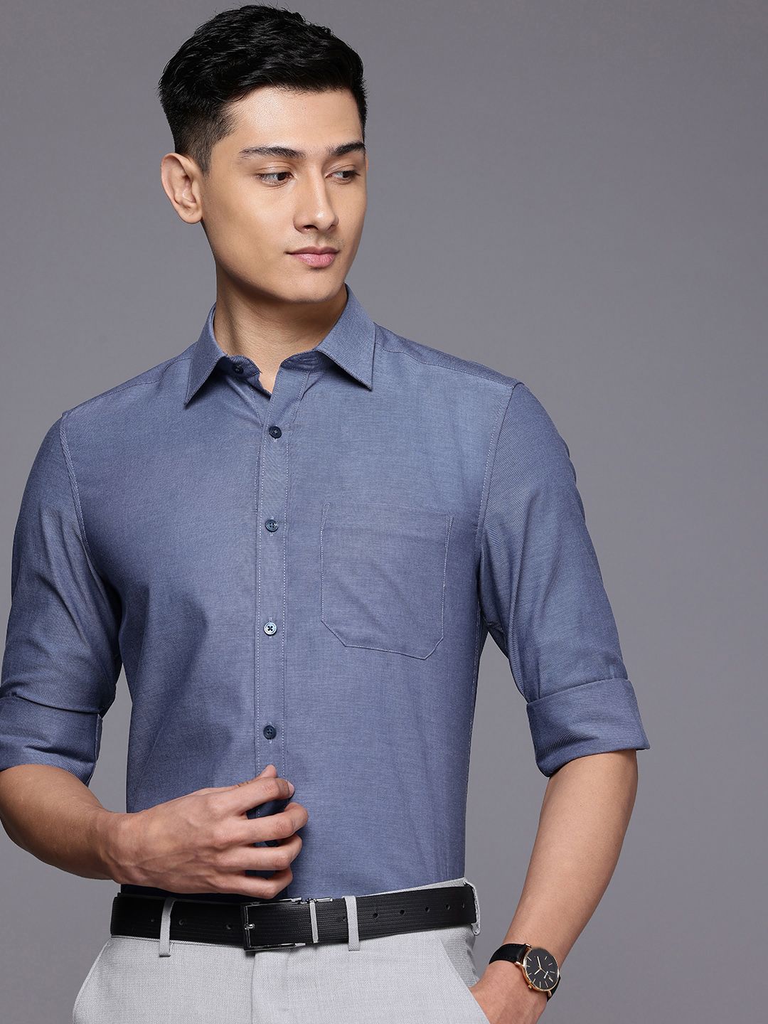 Louis Philippe Classic Pure Cotton Formal Shirt