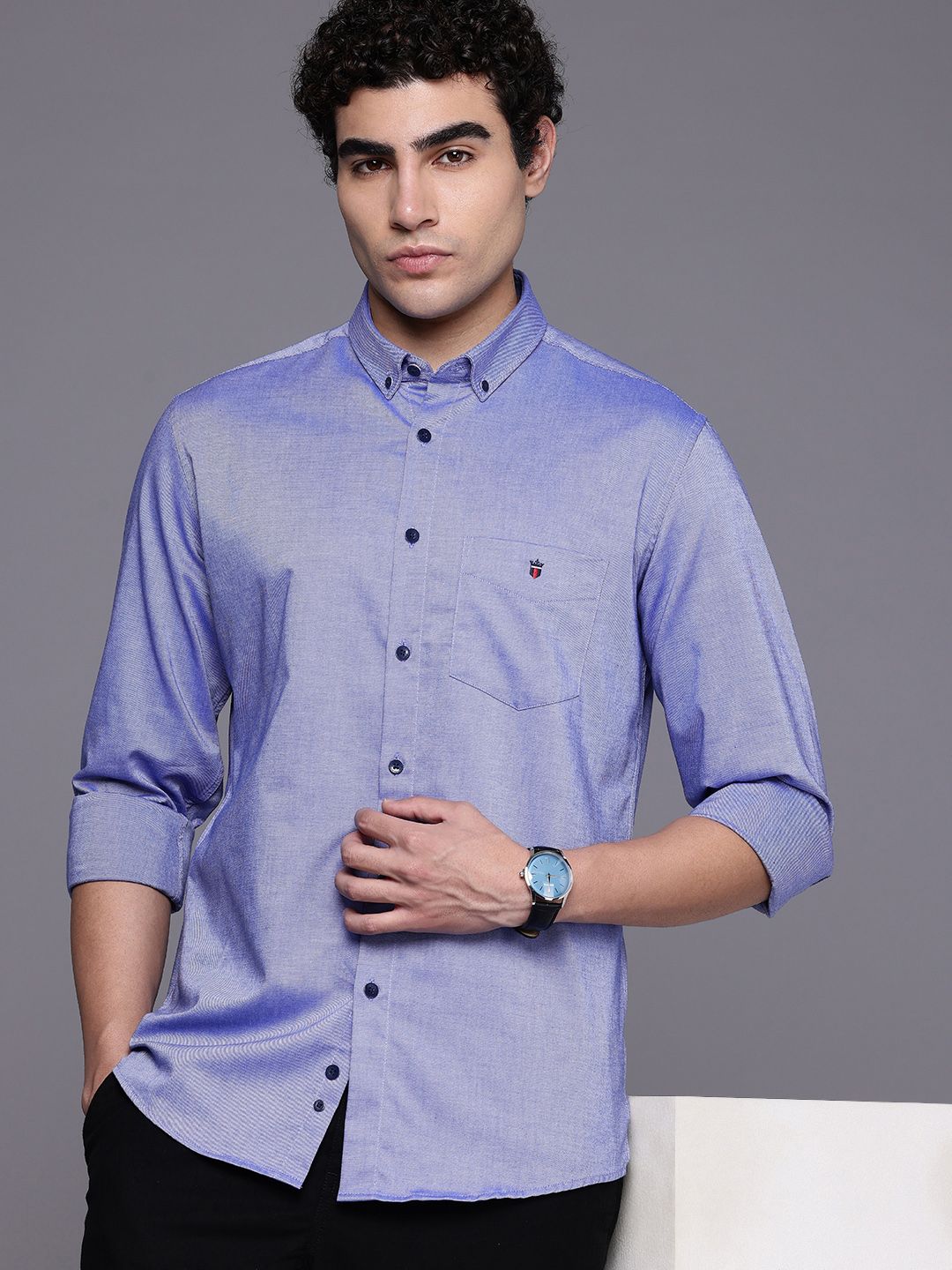 Louis Philippe Sport Pure Cotton Slim Fit Casual Shirt