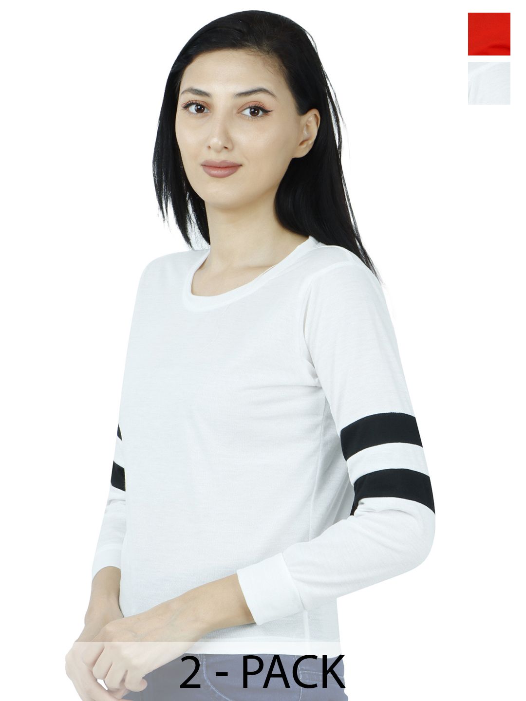 PINOVO Women Pack Of 2 Pure Cotton T-shirts-picture-28