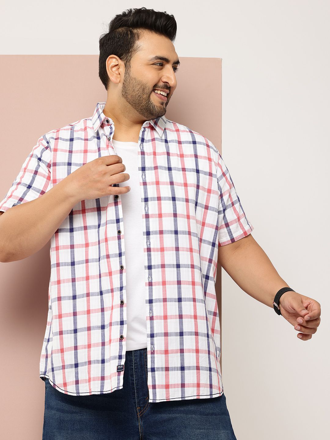 Thomas Scott Men Plus Size Premium Checked Casual Shirt-picture-25