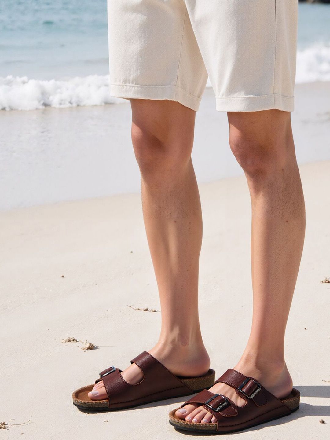 Carlton London Men Open Toe Velcro Comfort Sandals-picture-38