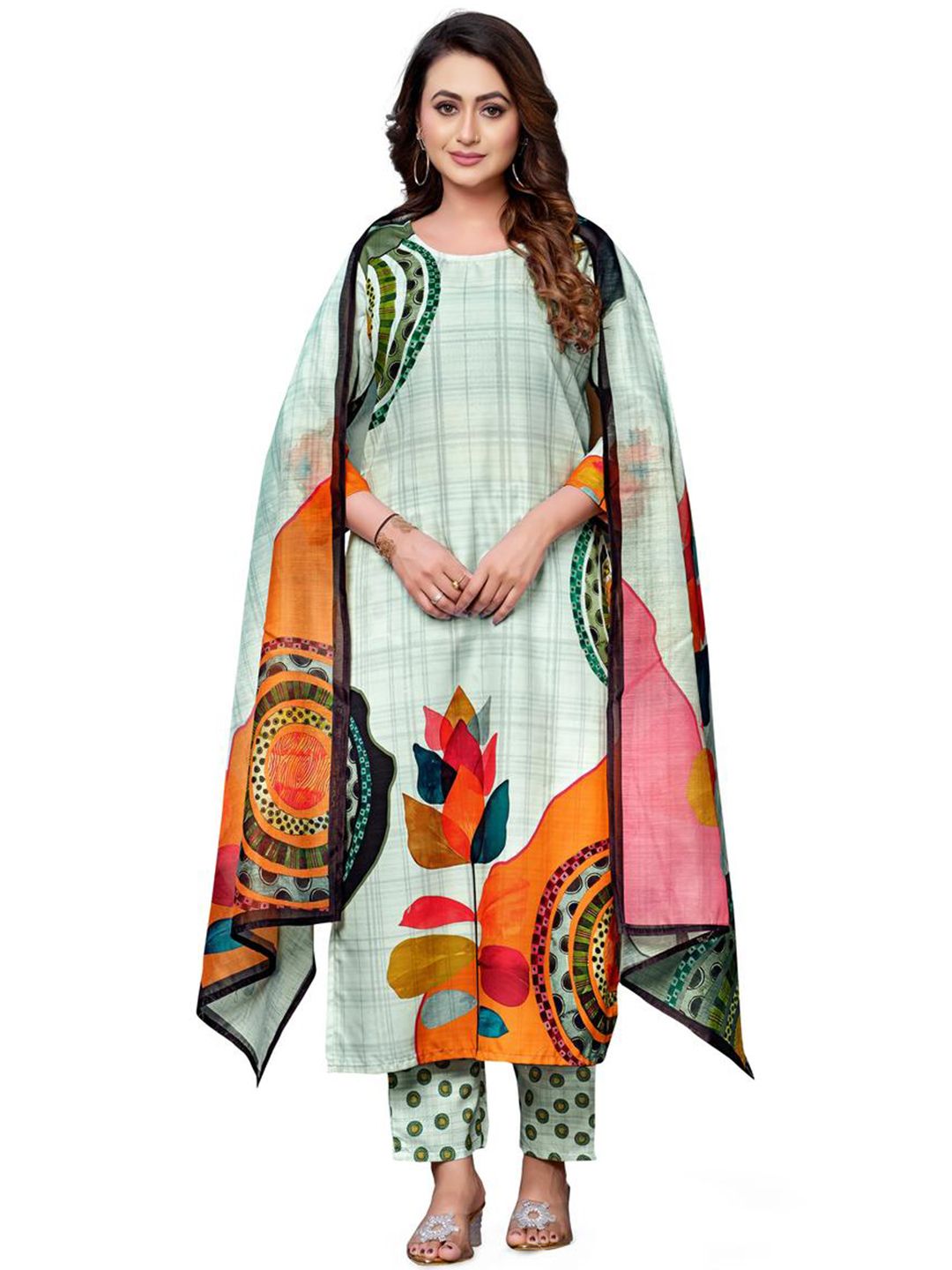 PARVOTSAV Women Sea Green Kurta Sets