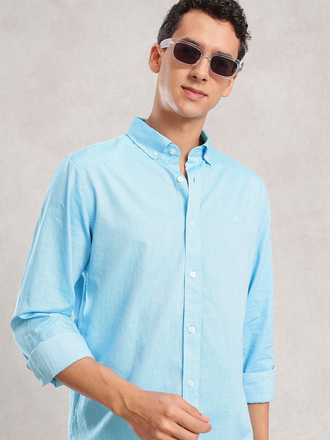 Nautica Solid Slim Fit Shirt-picture-19