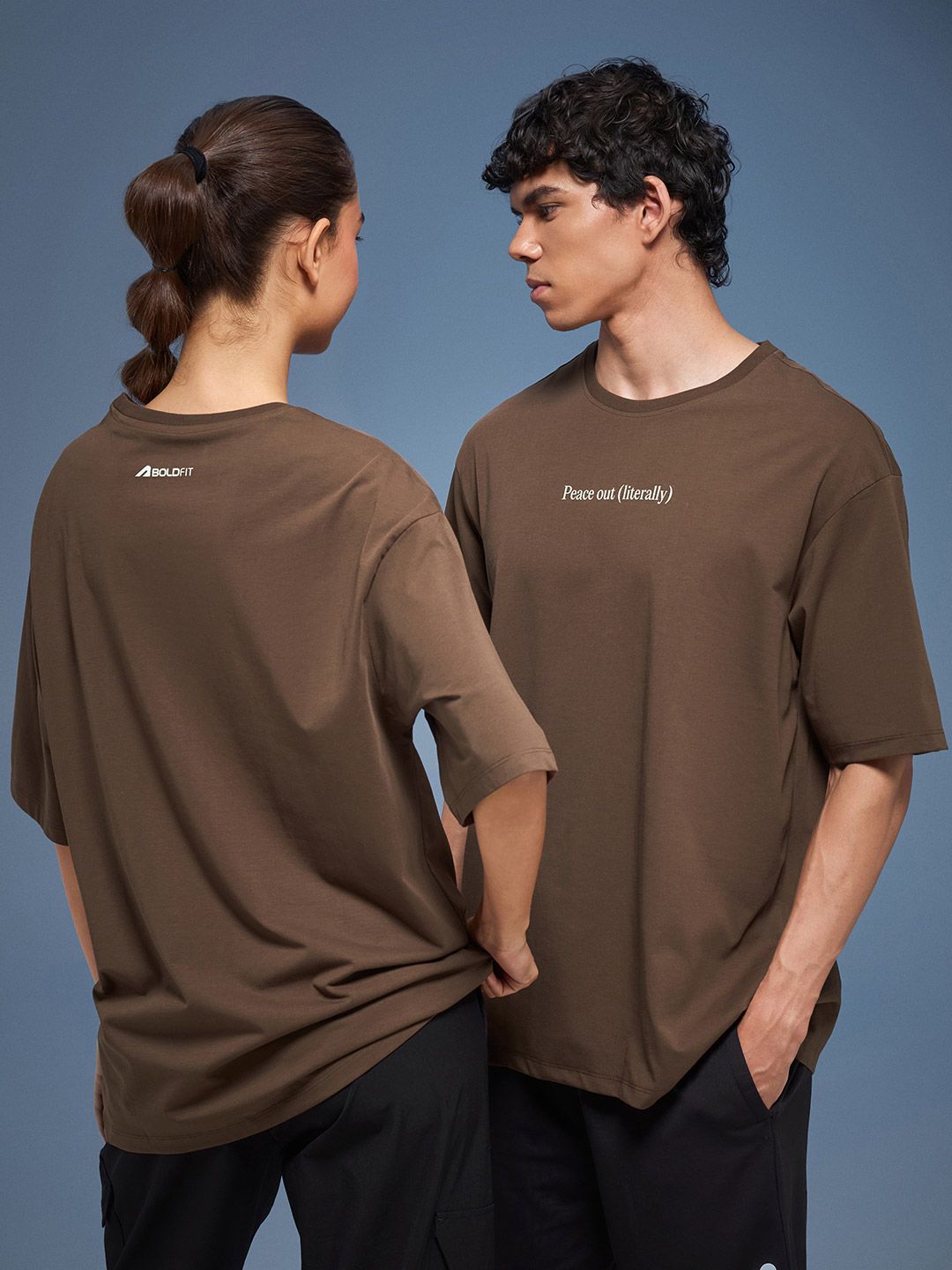 BOLDFIT Unisex Rapid-Dry Typography Printed Round Neck Oversized T-shirt-picture-17